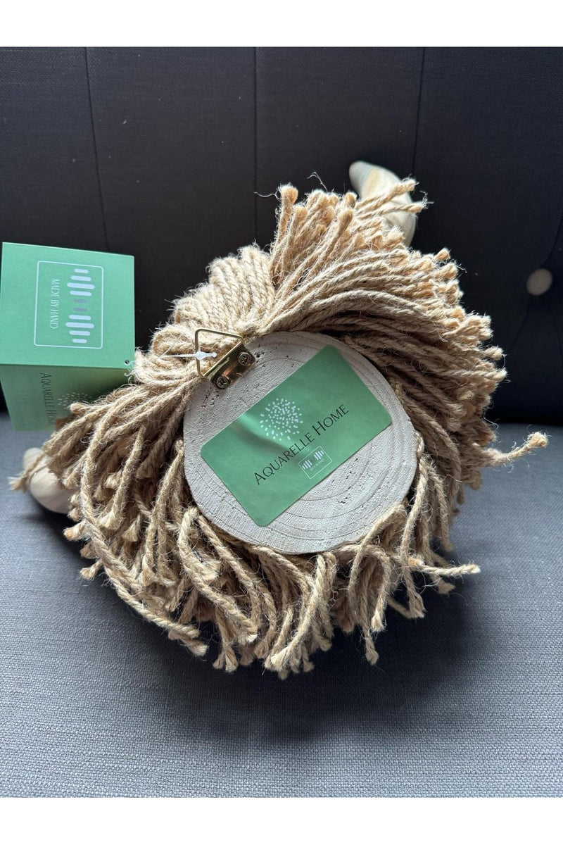 Ailsa Medium Wall-Mounted Highland Cow, Natural Jute