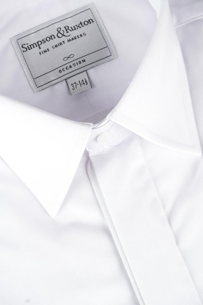 Shirt Standard Collar Plain White Classic