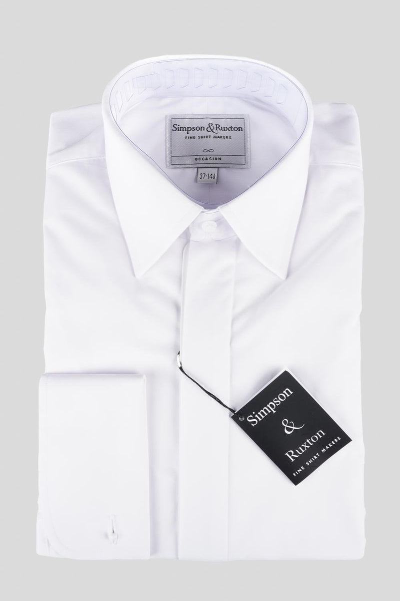 Shirt Standard Collar Plain White Classic