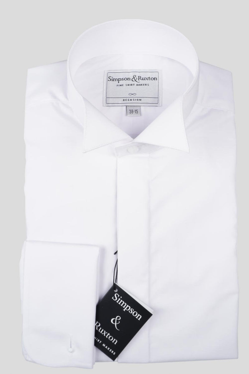 Shirt Wing Collar Plain White