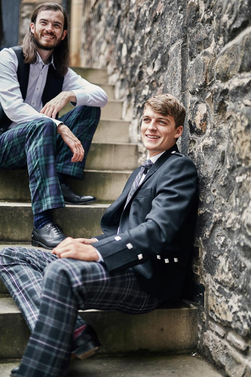 Prince Charlie 5 Button Black Trews Hire Outfit