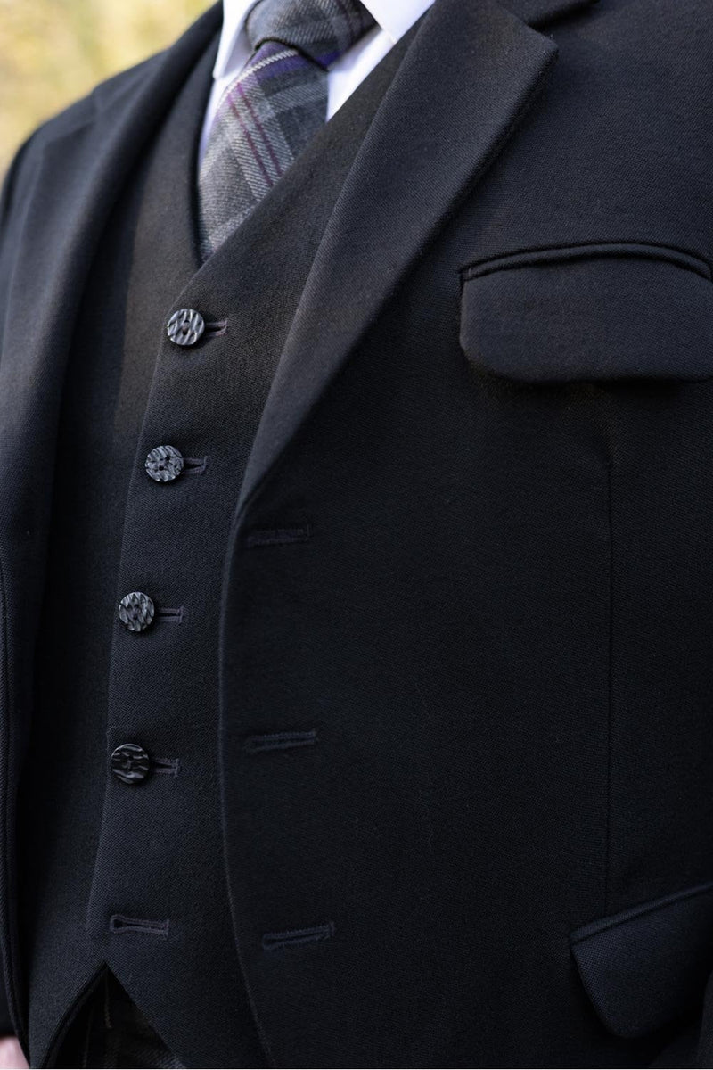 K1 Black Barathea Trews Hire Outfit