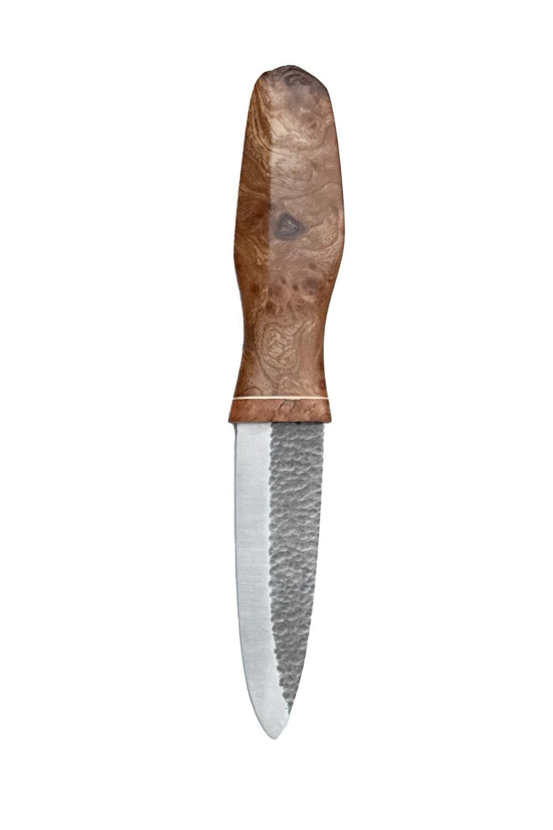 Burr Elm and Brass Sgian Dubh with Wild River Forge Blade