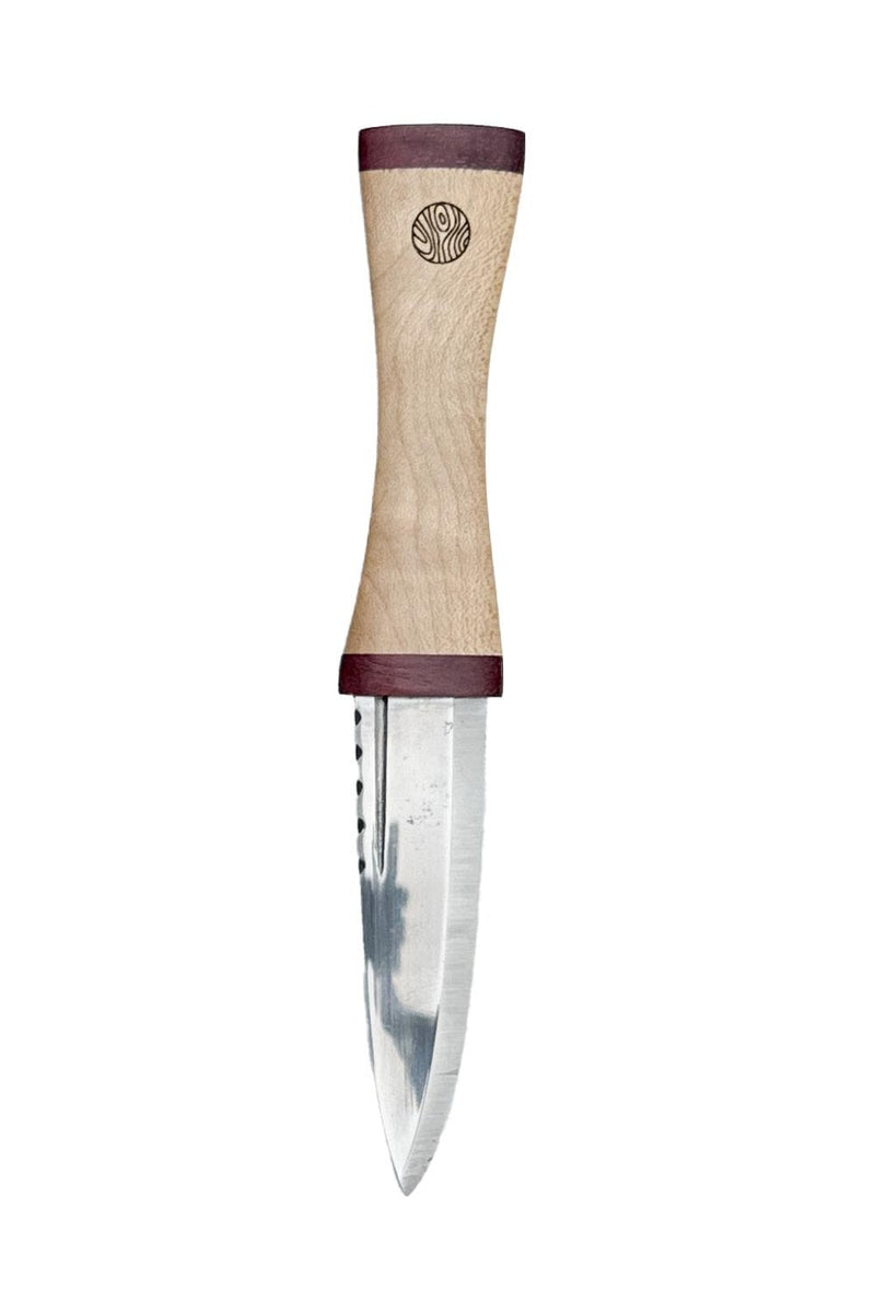 Sycamore and Purpleheart Wood Sgian Dubh with Wild River Forge Blade