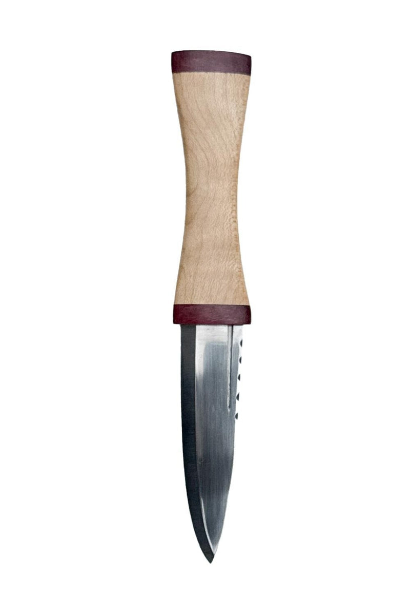 Sycamore and Purpleheart Wood Sgian Dubh with Wild River Forge Blade