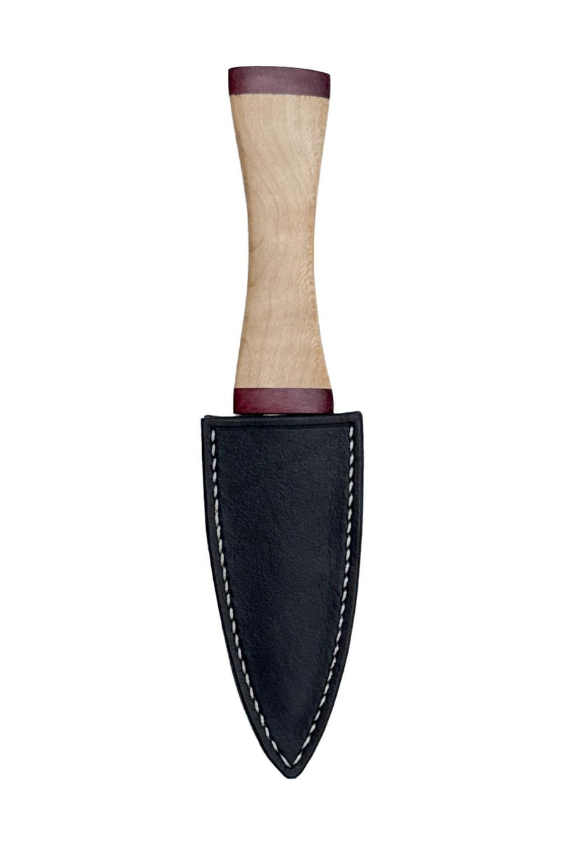 Sycamore and Purpleheart Wood Sgian Dubh with Wild River Forge Blade