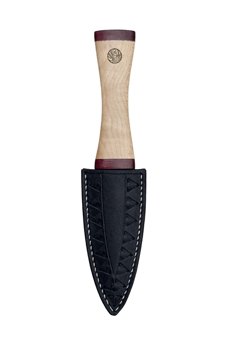 Sycamore and Purpleheart Wood Sgian Dubh with Wild River Forge Blade