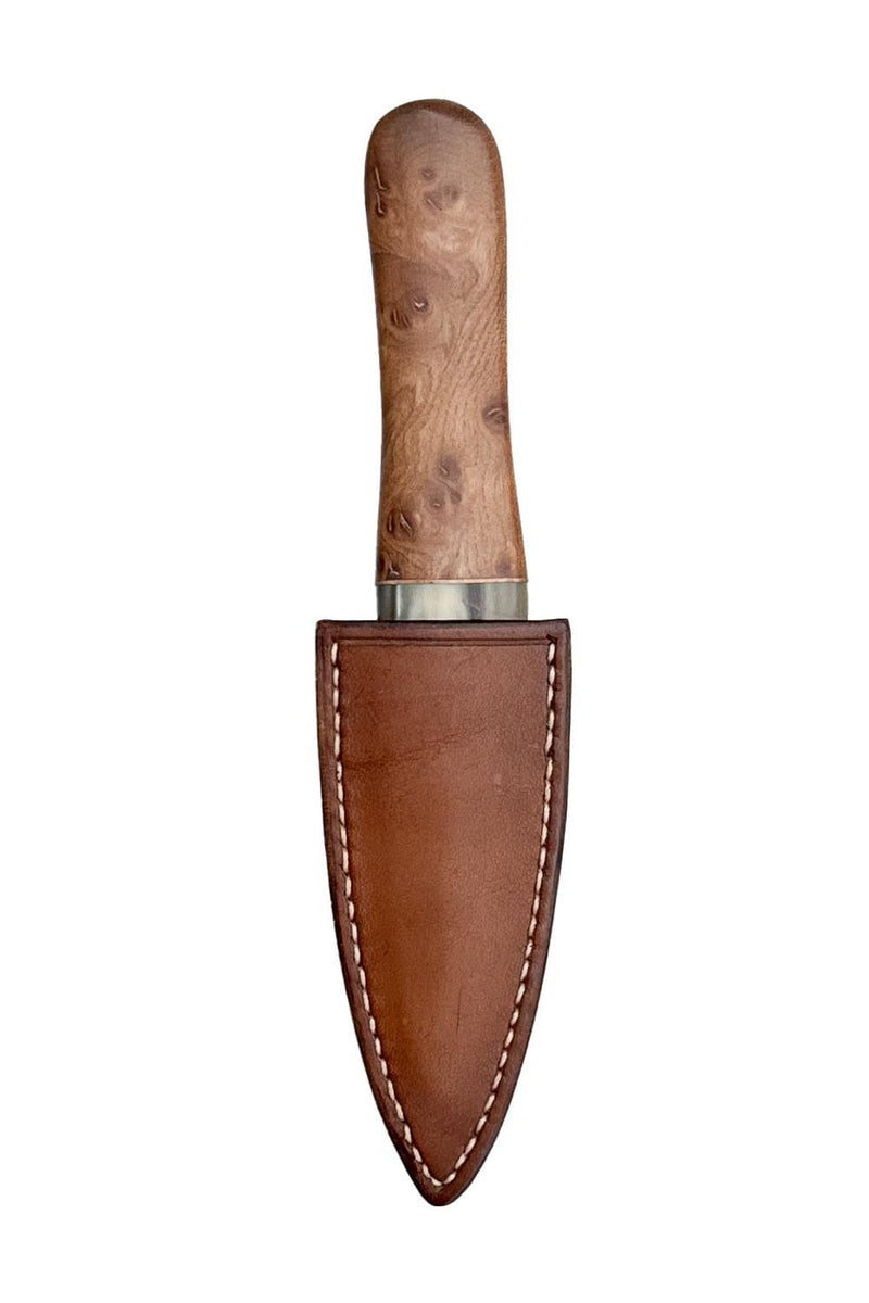 Burr Elm, Brass, and Cow Horn Sgain Dubh with Wild River Forge Blade