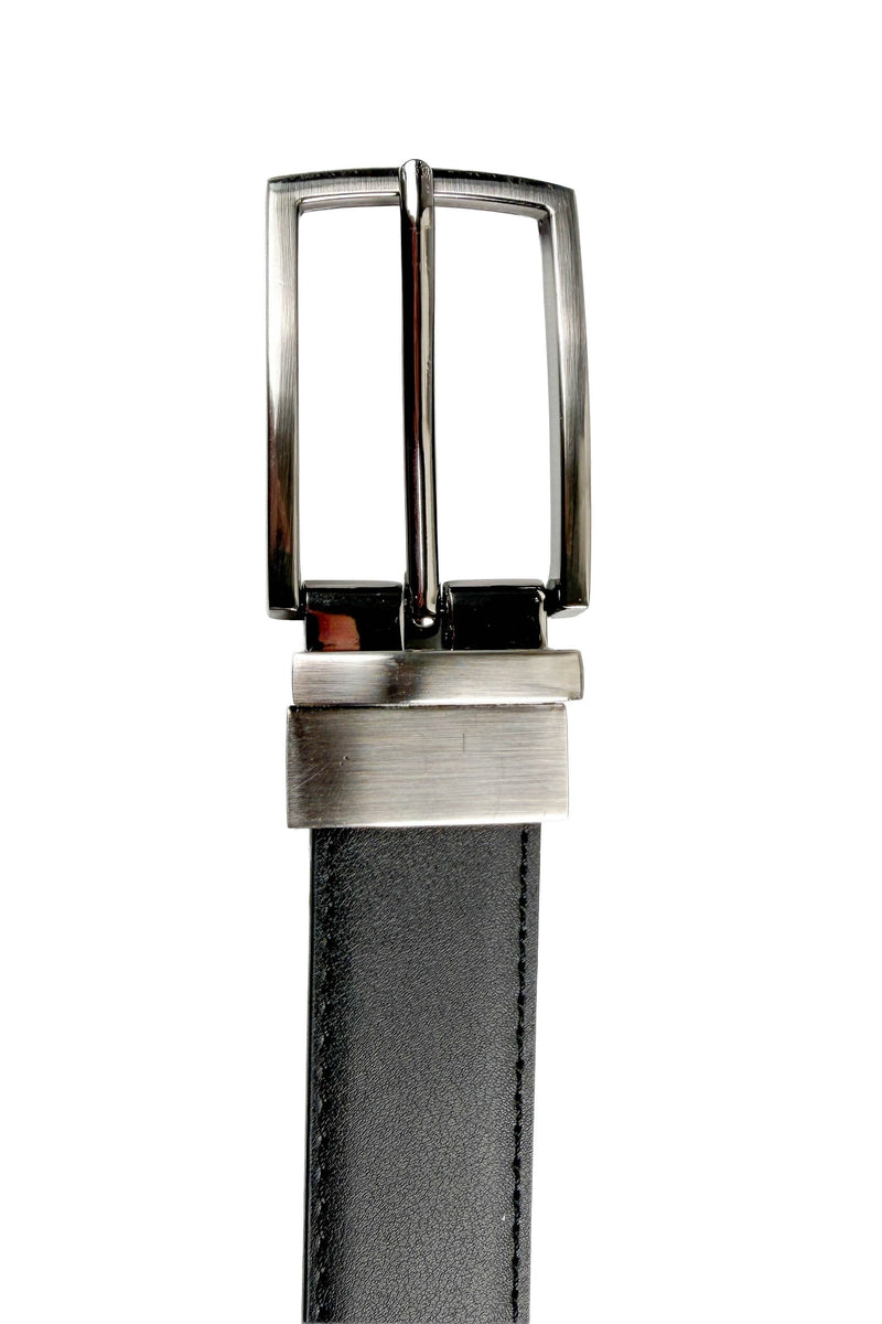 Reversible Black & Brown Leather Trouser Belt