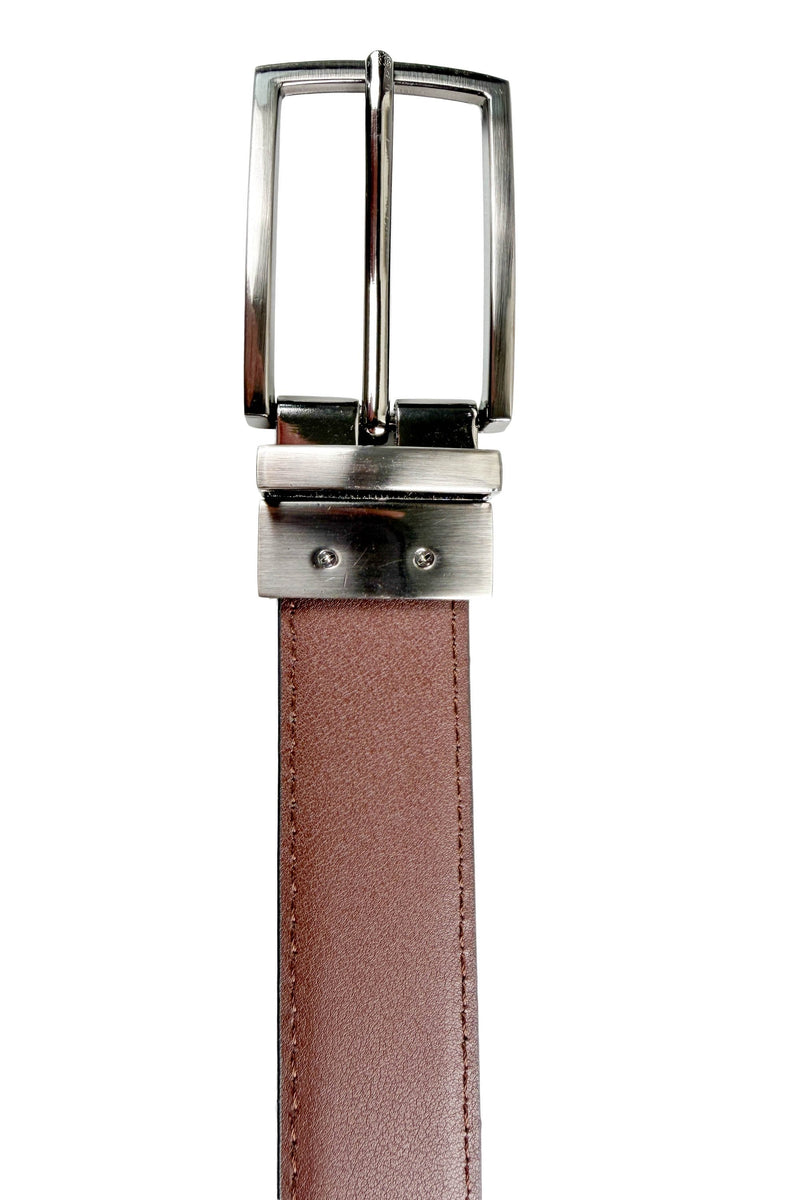 Reversible Black & Brown Leather Trouser Belt