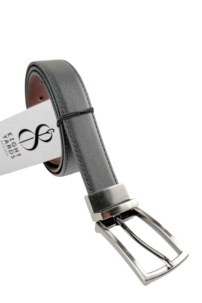 Reversible Black & Brown Leather Trouser Belt