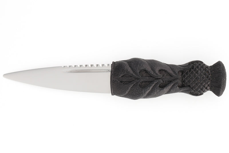 Black Thistle Daywear Sgian Dubh with Celtic Leather Sheath