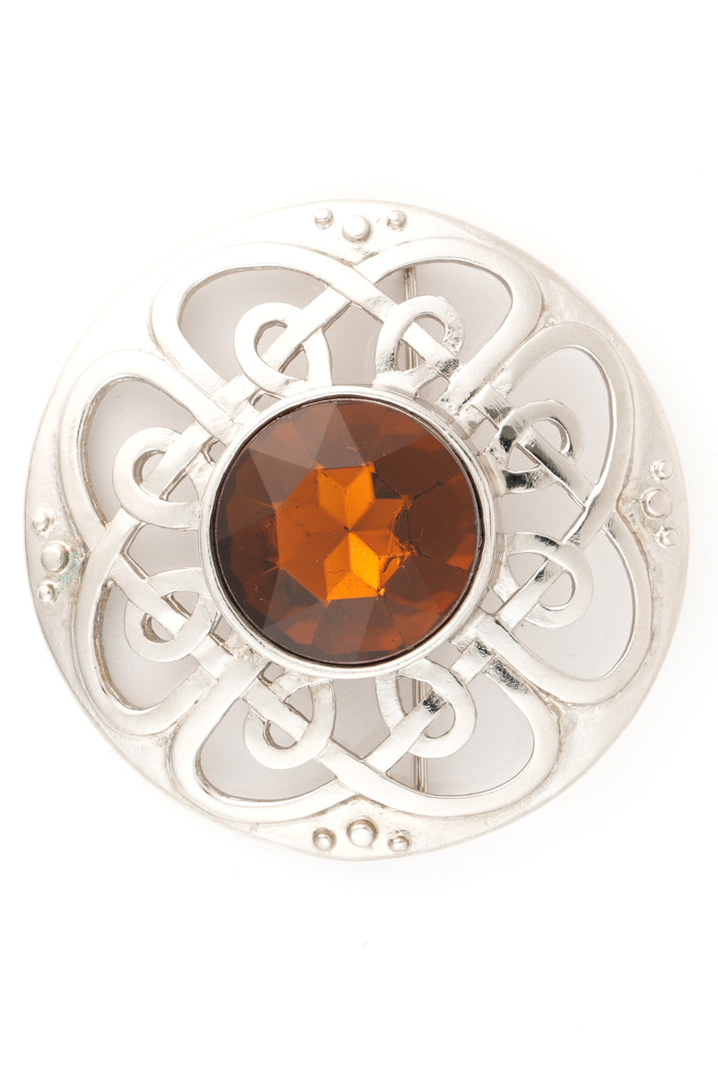 Culloden Cairngorm Stone Plaid Brooch