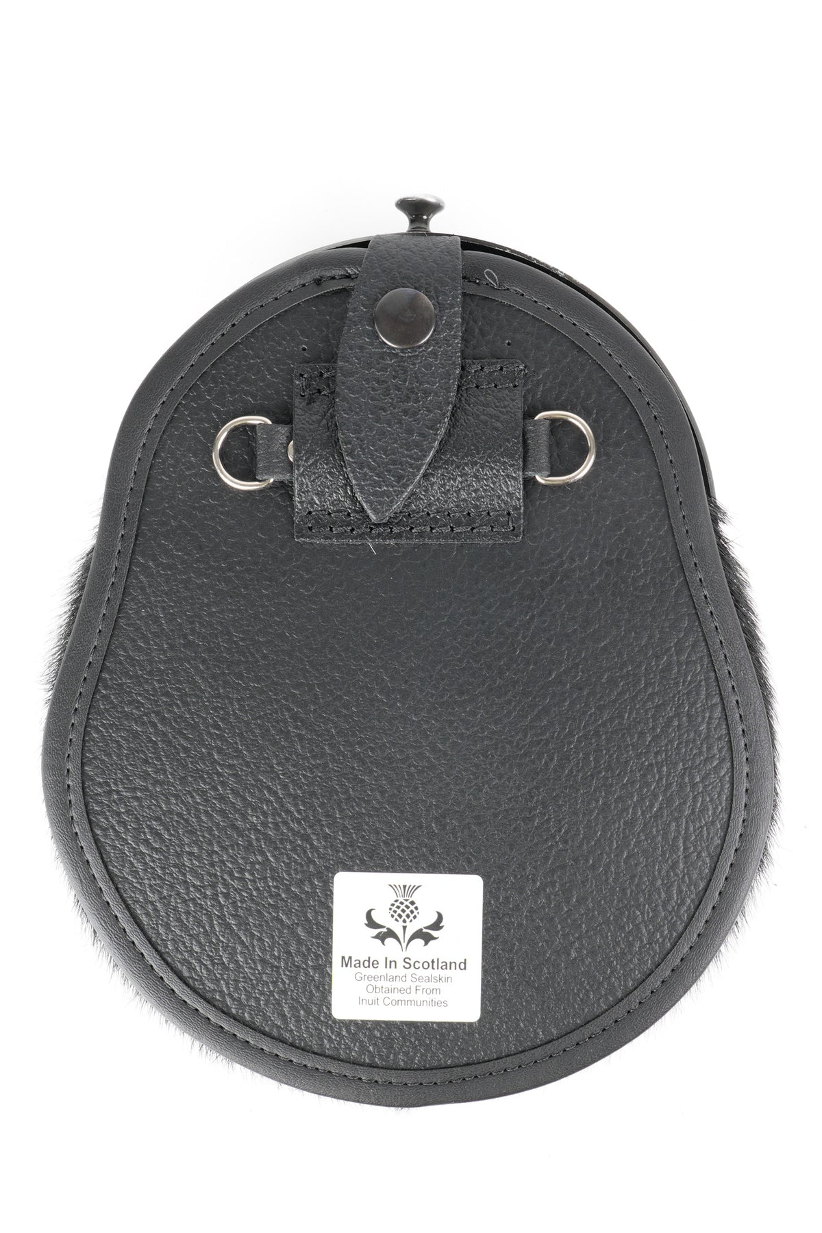 Dress Sporran Black Seal with Celtic Antique Cantle