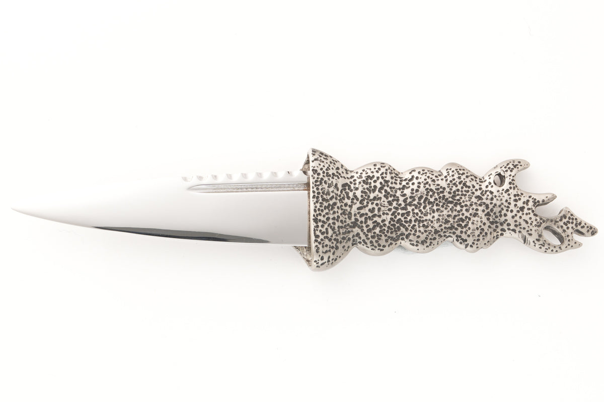 Glenfinnan Stag Celtic Sgian Dubh with Matt Pewter Handle
