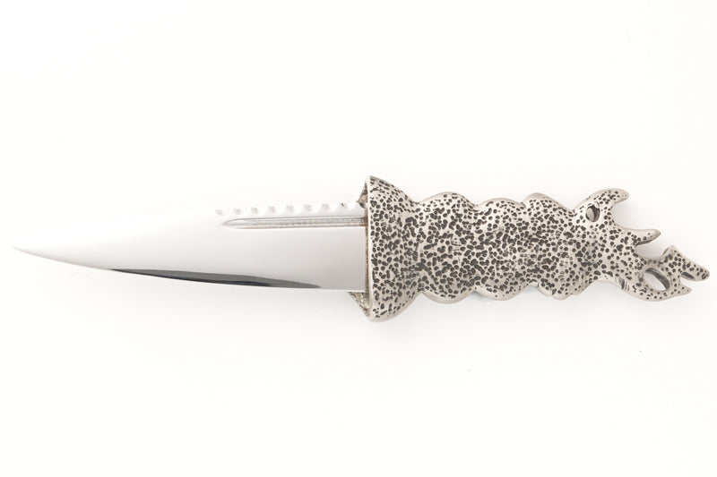 Glenfinnan Stag Celtic Sgian Dubh with Matt Pewter Handle