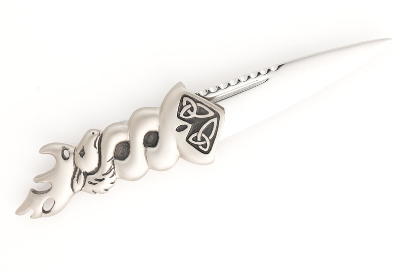 Glenfinnan Stag Celtic Sgian Dubh with Matt Pewter Handle