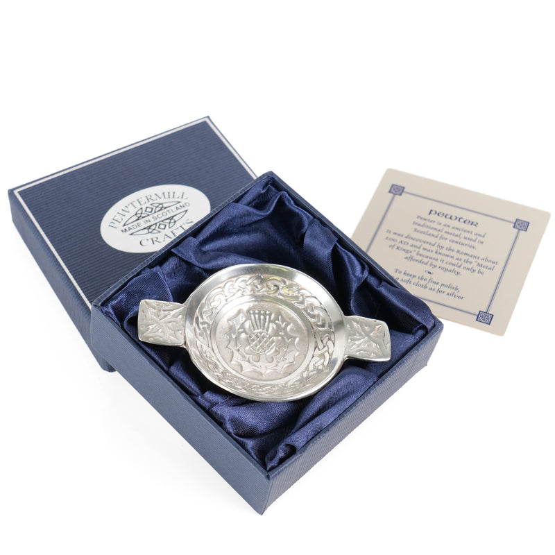 Mini Thistle Pewter Quaich