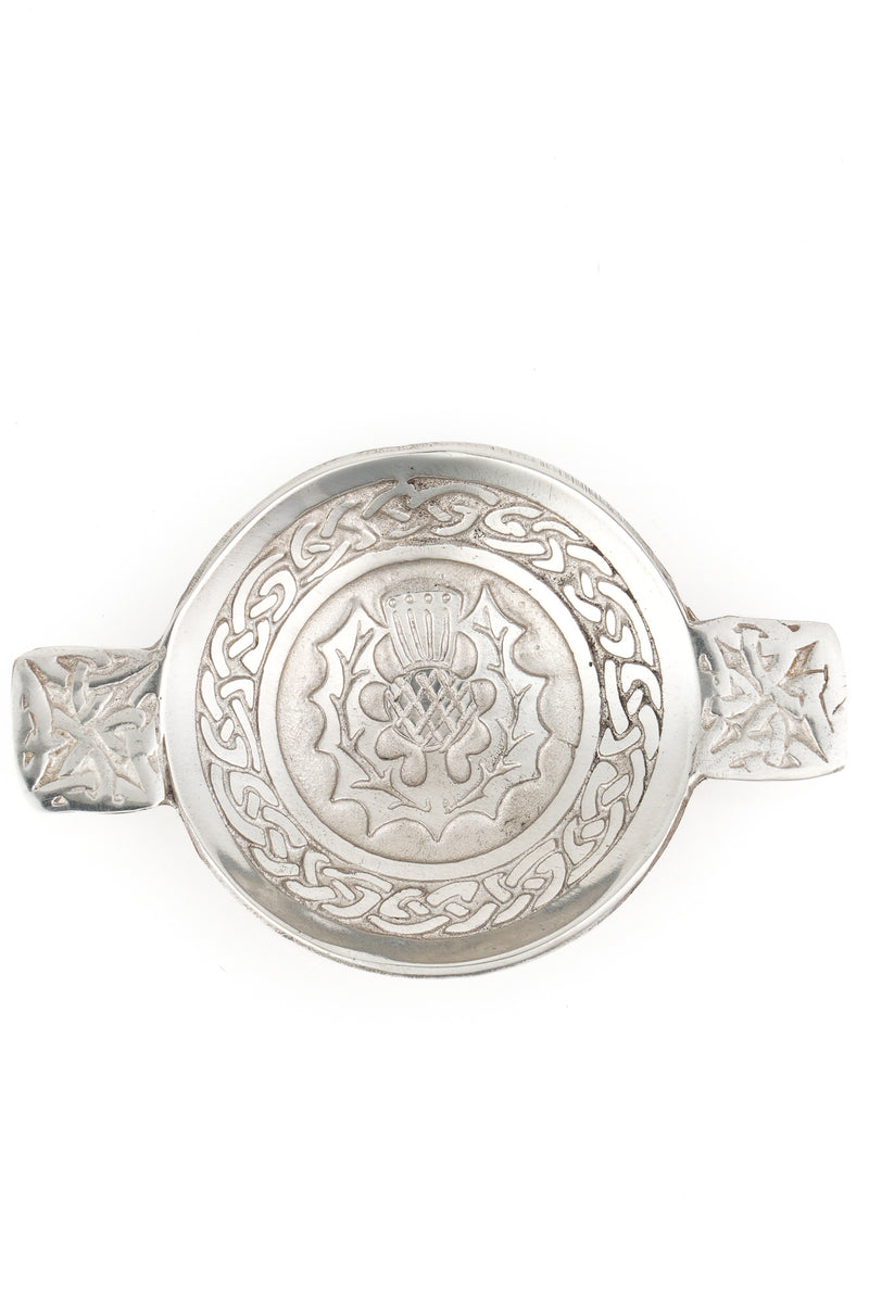 Mini Thistle Pewter Quaich