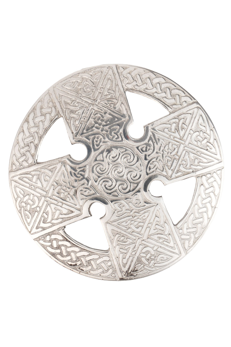 Pewter Plaid Brooch, Celtic Design by Pewtermill