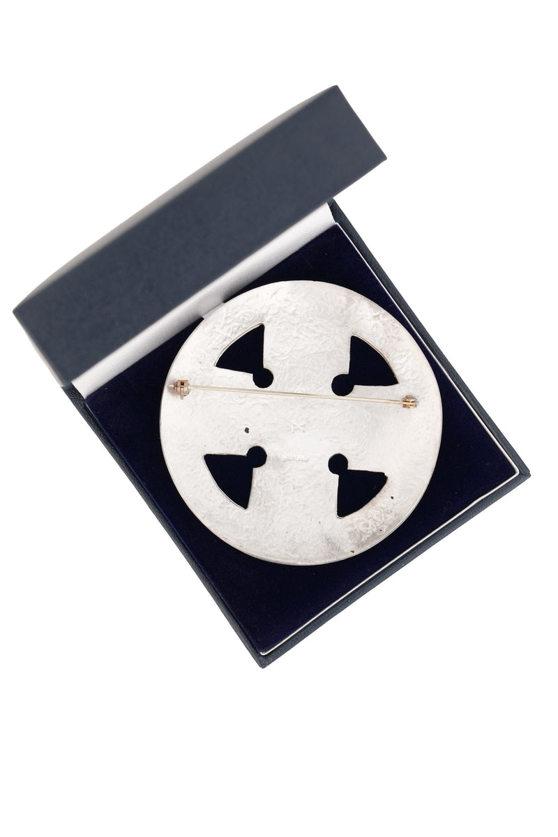 Pewter Plaid Brooch, Celtic Design by Pewtermill