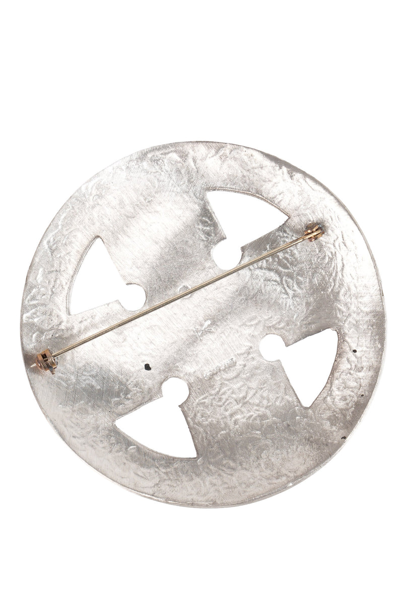 Pewter Plaid Brooch, Celtic Design by Pewtermill