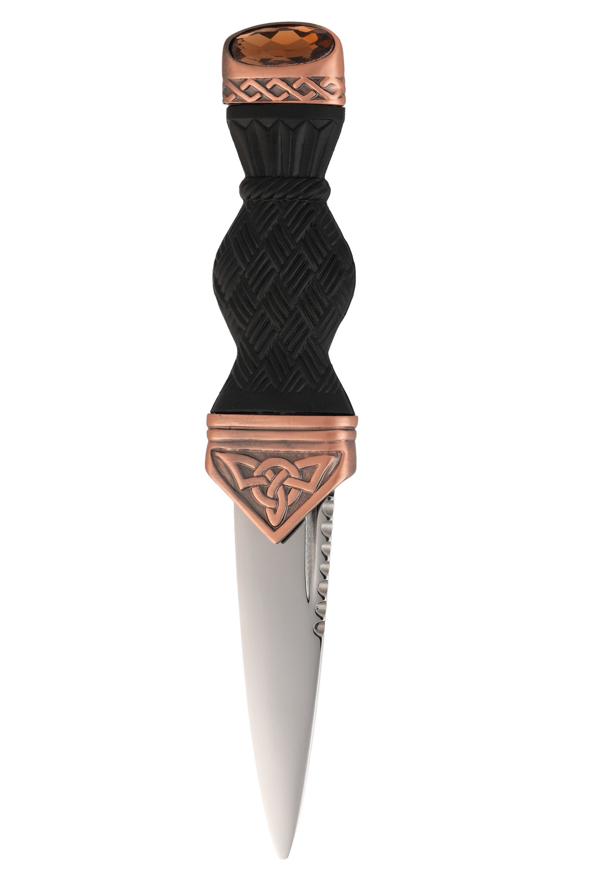 Celtic Copper Mount Dress Sgian Dubh, Cairngorm Stone
