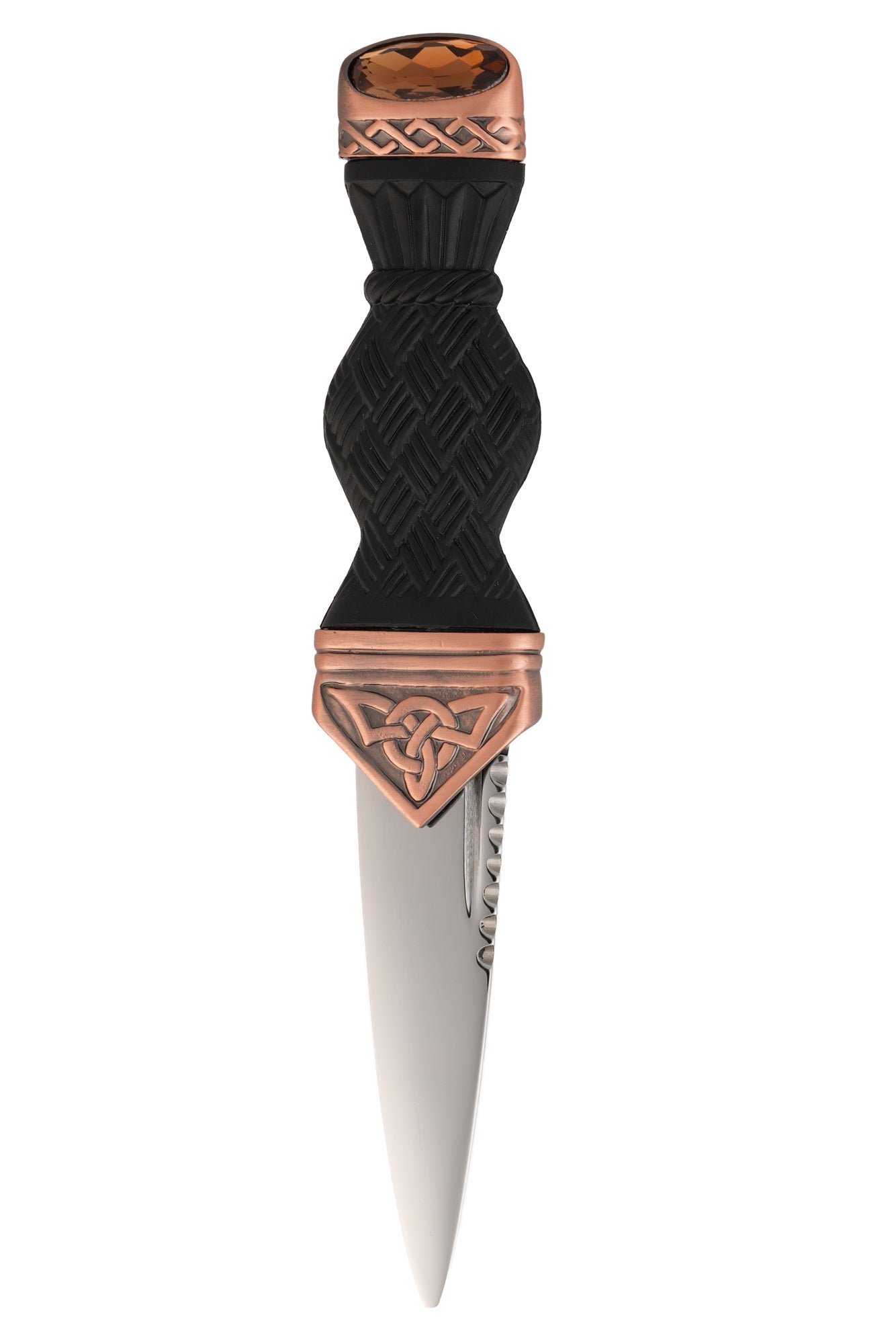 Celtic Copper Mount Dress Sgian Dubh, Cairngorm Stone
