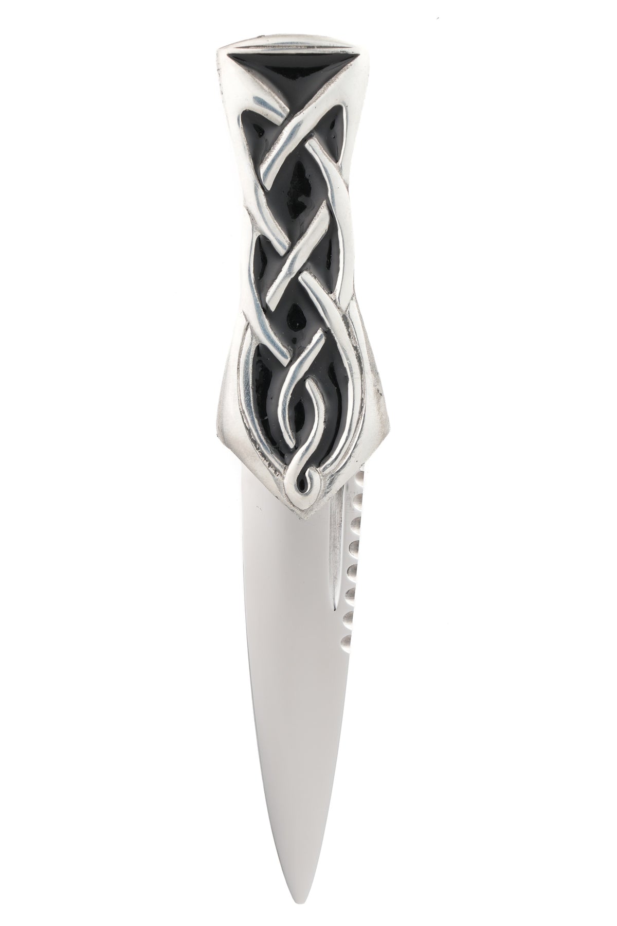 Strathy Celtic Knot Black Enamel Dress Sgian Dubh
