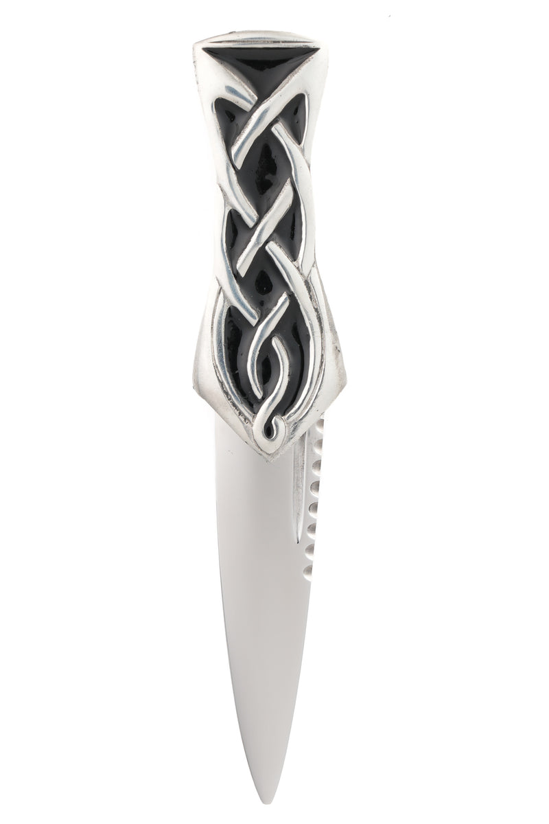 Strathy Celtic Knot Black Enamel Dress Sgian Dubh