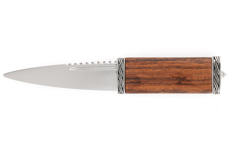 Torridon Rosewood Daywear Sgian Dubh with Celtic Pewter Mounts