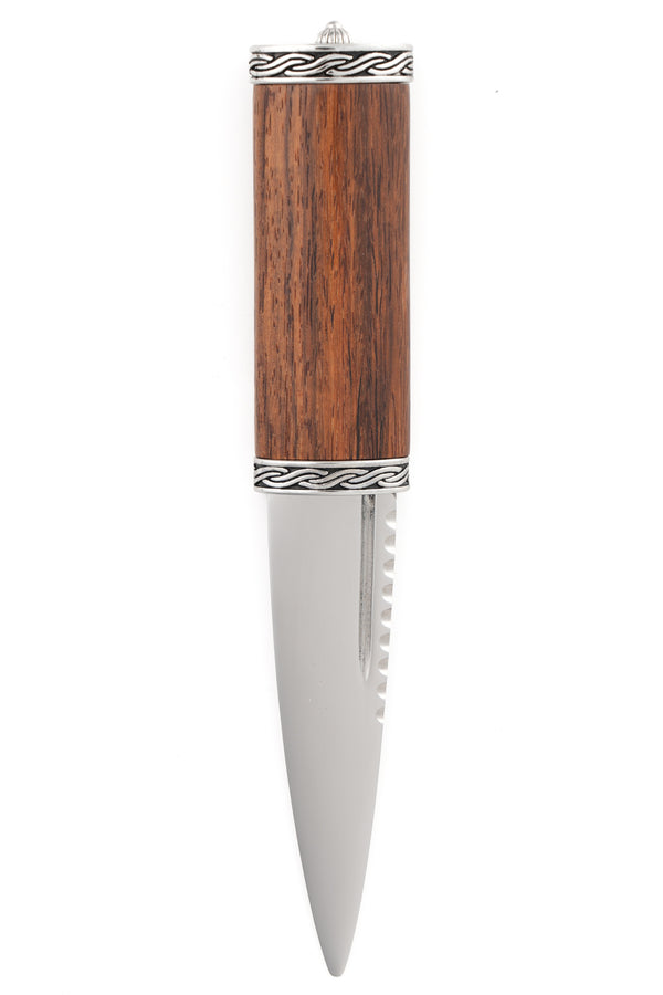Torridon Rosewood Daywear Sgian Dubh with Celtic Pewter Mounts