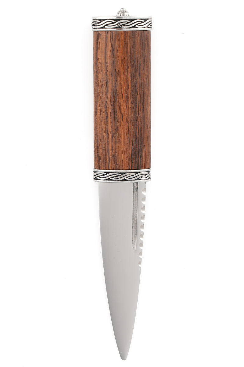 Torridon Rosewood Daywear Sgian Dubh with Celtic Pewter Mounts