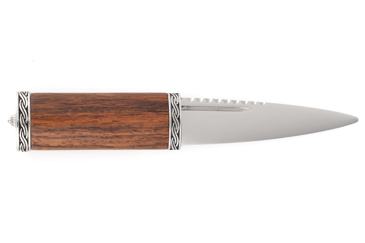 Torridon Rosewood Daywear Sgian Dubh with Celtic Pewter Mounts