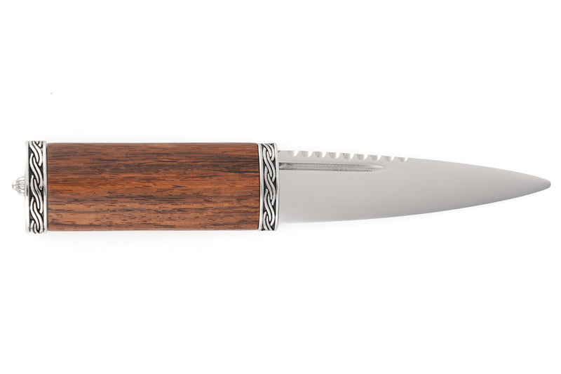 Torridon Rosewood Daywear Sgian Dubh with Celtic Pewter Mounts