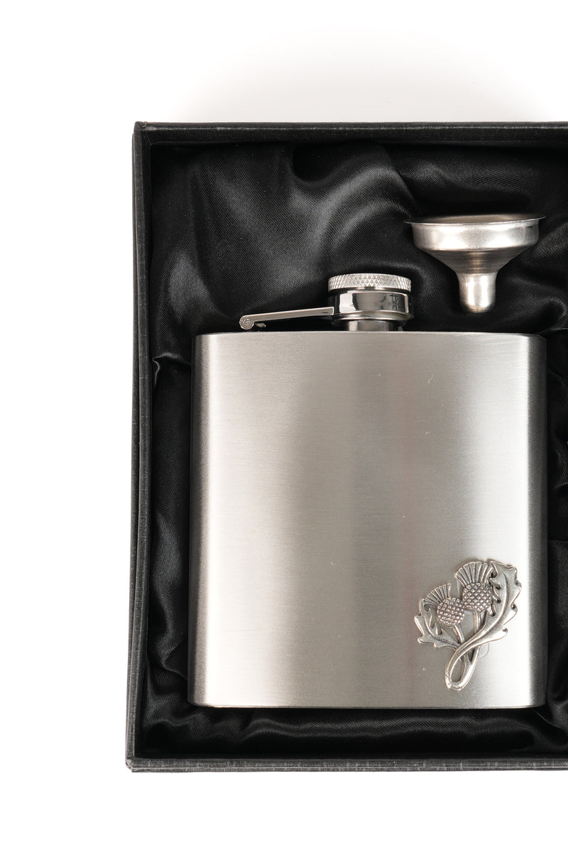 Hip Flask Scottish Thistle 6oz