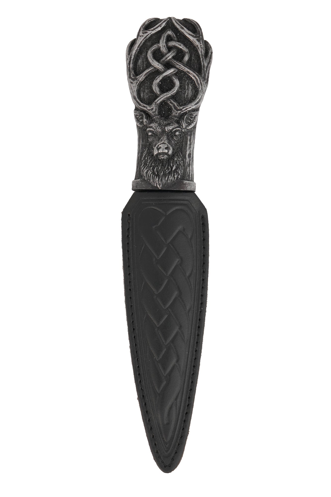 Highland Stag Daywear Sgian Dubh with Silver Resin Handle