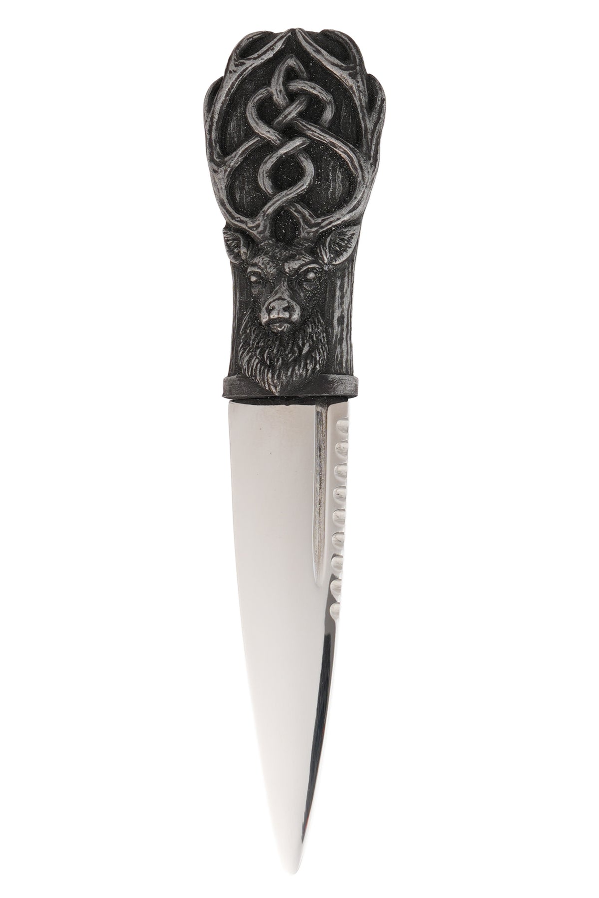 Highland Stag Daywear Sgian Dubh with Silver Resin Handle